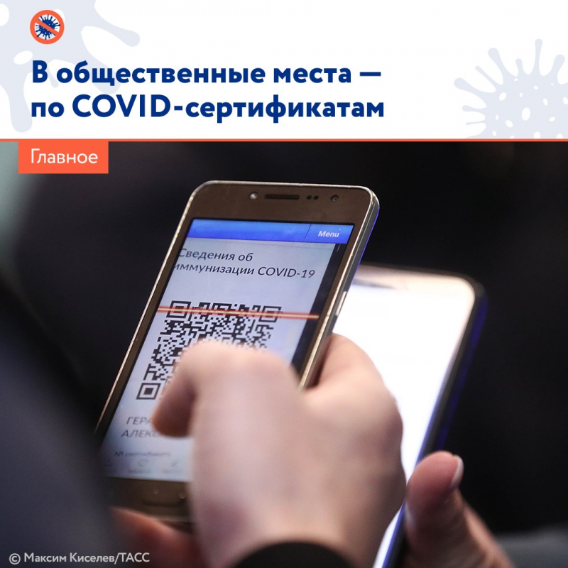 Госдума приняла в первом чтении проект закона о доступе в общественные места по сертификатам с QR-кодом